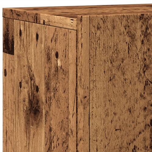 Væghængt tv-bord 80x30x41 cm gammelt træ-look