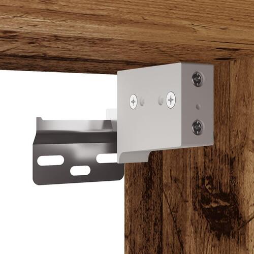 Væghængt tv-bord 80x30x41 cm gammelt træ-look
