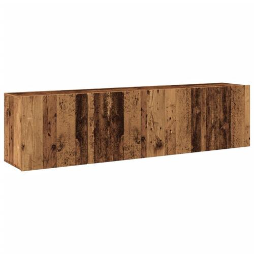 Væghængte tv-borde 2 stk. 80x30x41 cm gammelt træ-look