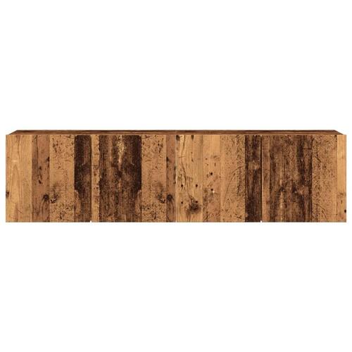 Væghængte tv-borde 2 stk. 80x30x41 cm gammelt træ-look