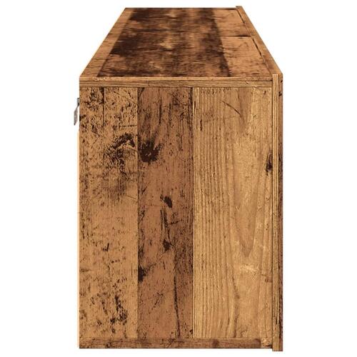 Væghængte tv-borde 2 stk. 80x30x41 cm gammelt træ-look