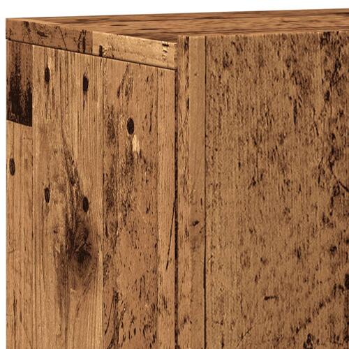 Væghængte tv-borde 2 stk. 80x30x41 cm gammelt træ-look