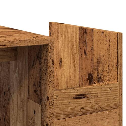 Sofabord 90x45x35 cm konstrueret træ antikt træ
