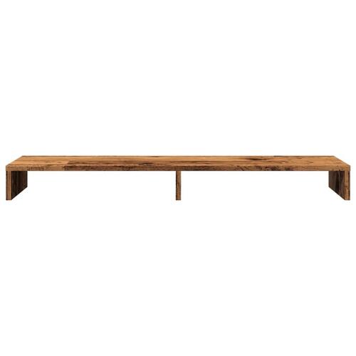 Skærmholder 100x27x10 cm konstrueret træ gammelt trælook