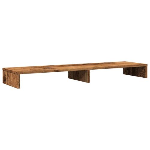 Skærmholder 100x27x10 cm konstrueret træ gammelt trælook