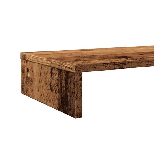 Skærmholder 100x27x10 cm konstrueret træ gammelt trælook