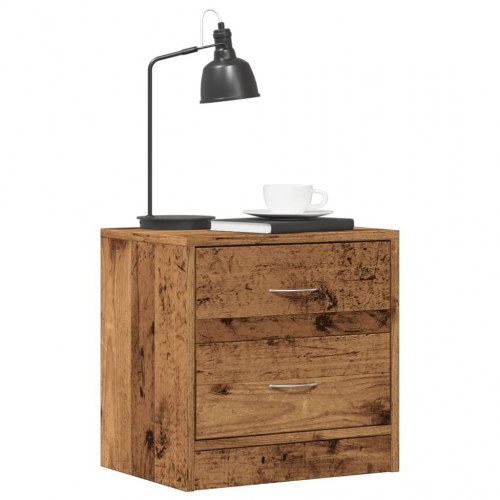 Sengeborde 2 stk. 40×30×40 cm i konstrueret træ - gammelt trælook