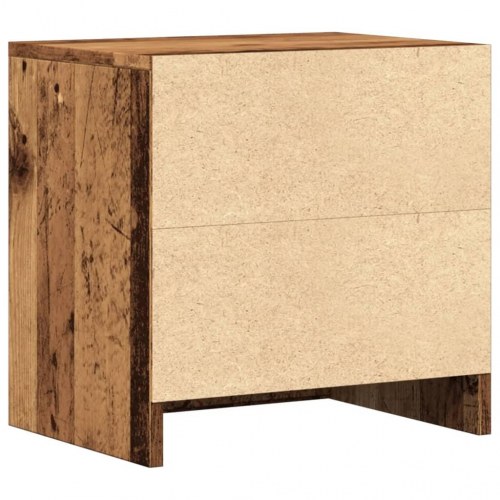Sengeborde 2 stk. 40×30×40 cm i konstrueret træ - gammelt trælook