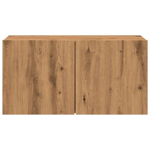 Væghængt tv-bord 80x30x41 cm egetræsfarve