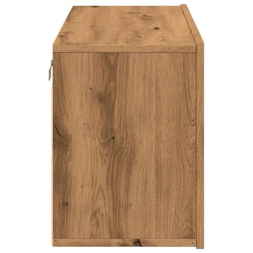 Væghængt tv-bord 80x30x41 cm egetræsfarve