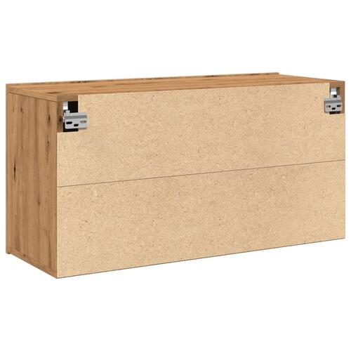 Væghængt tv-bord 80x30x41 cm egetræsfarve