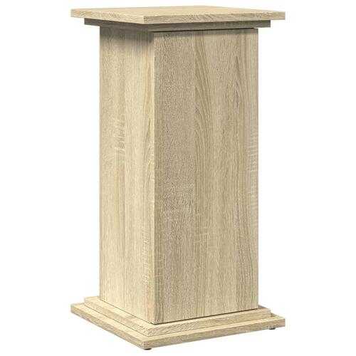 Piedestal med opbevaring 31x30x60 cm konstrueret træ sonoma-eg