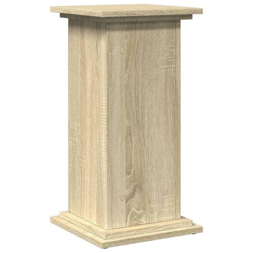 Piedestal med opbevaring 31x30x60 cm konstrueret træ sonoma-eg