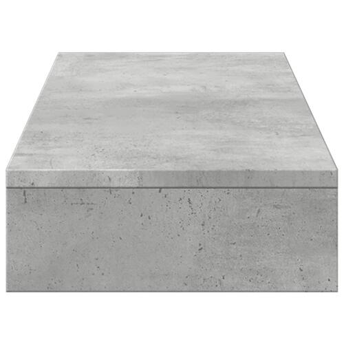 Skærmstander 100x27x10 cm konstrueret træ betongrå