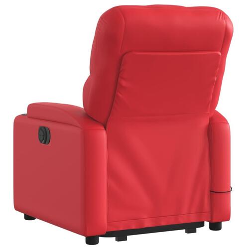 Massagestol med løftefunktion kunstlæder rød