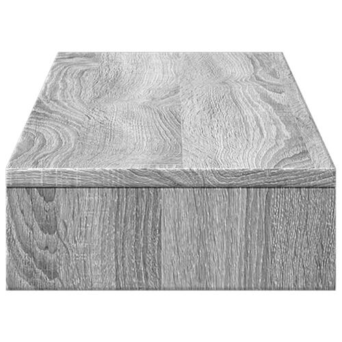 Skærmholder 100x27x10 cm konstrueret træ grå sonoma