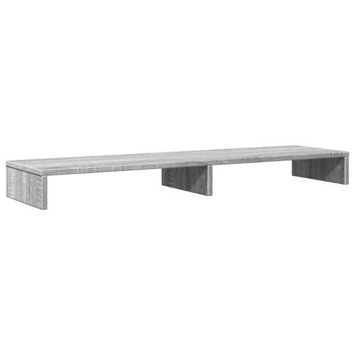Skærmholder 100x27x10 cm konstrueret træ grå sonoma