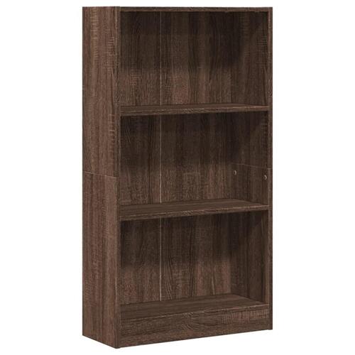 Bogreol 60x24x109 cm konstrueret træ brun egetræsfarve