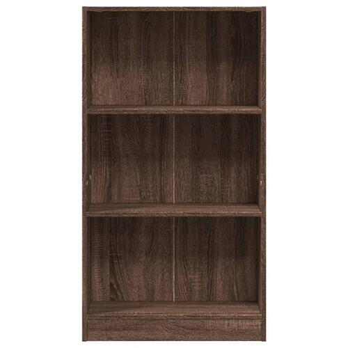 Bogreol 60x24x109 cm konstrueret træ brun egetræsfarve