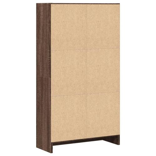 Bogreol 60x24x109 cm konstrueret træ brun egetræsfarve