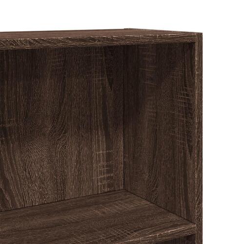 Bogreol 60x24x109 cm konstrueret træ brun egetræsfarve