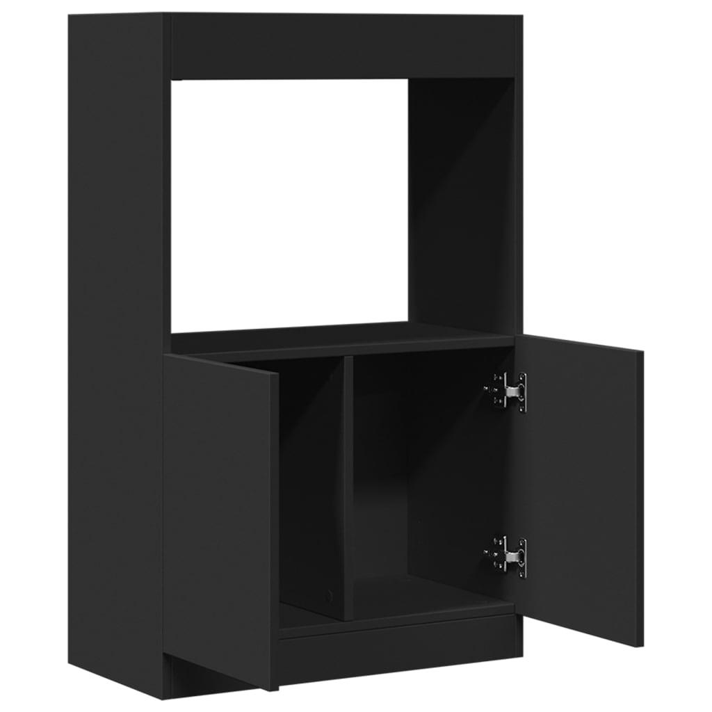 Skab 63x33x100 cm konstrueret træ sort