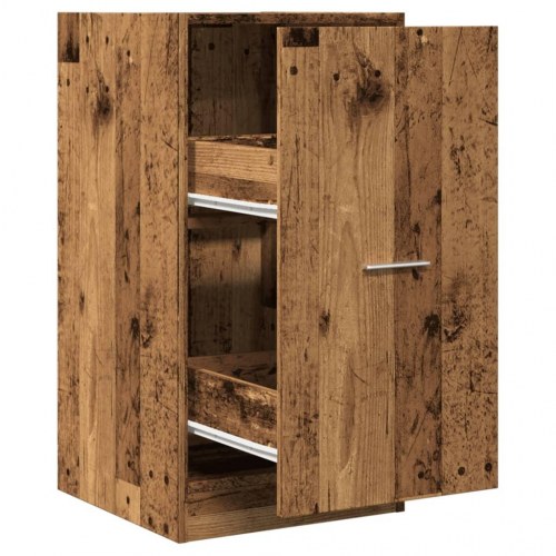 Apotekerskab 40×41×77,5 cm i konstrueret træ - gammelt træ-look