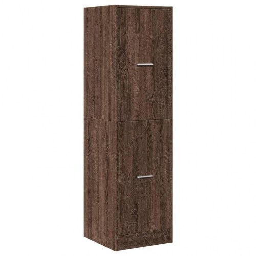Apotekerskab 40×41×144,5 cm - konstrueret træ i brun egetræsfarve