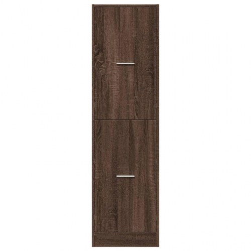 Apotekerskab 40×41×144,5 cm - konstrueret træ i brun egetræsfarve
