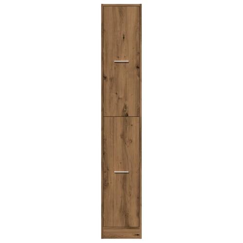 Apotekerskab 30x41x174,5 cm konstrueret træ egetræsfarve