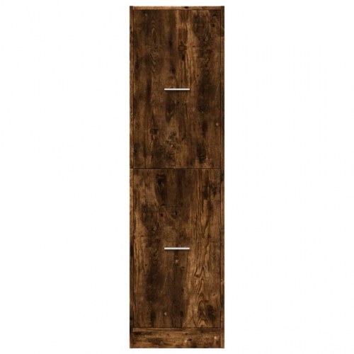 Apotekerskab 40×41×144,5 cm - konstrueret træ, røget egetræsfarve