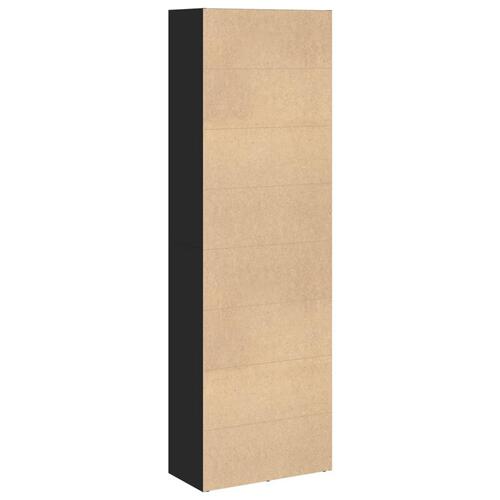 Bogreol 60x30x189 cm konstrueret træ sort