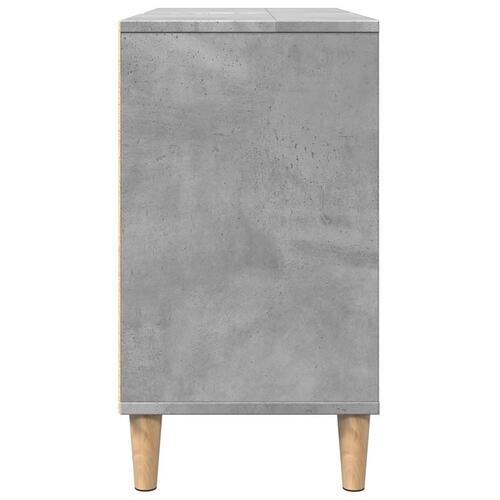 Badeværelsesskab 80x33x60 cm konstrueret træ betongrå