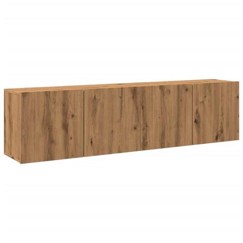 Væghængte tv-borde 2 stk. 80x30x41 cm egetræsfarve
