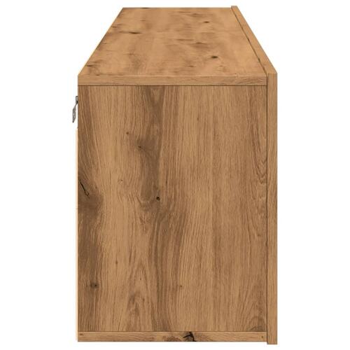 Væghængte tv-borde 2 stk. 80x30x41 cm egetræsfarve