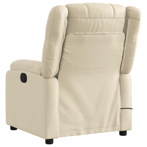 Massagestol stof cremefarvet