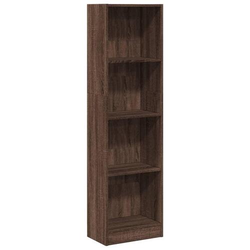 Bogreol 40x24x143 cm konstrueret træ brun egetræsfarve