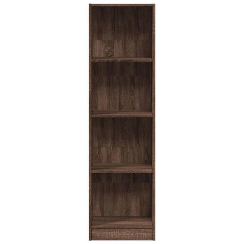 Bogreol 40x24x143 cm konstrueret træ brun egetræsfarve