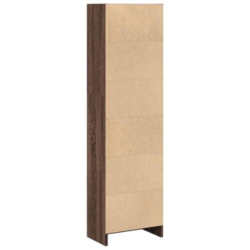 Bogreol 40x24x143 cm konstrueret træ brun egetræsfarve