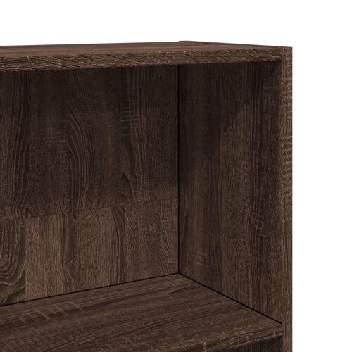 Bogreol 40x24x143 cm konstrueret træ brun egetræsfarve