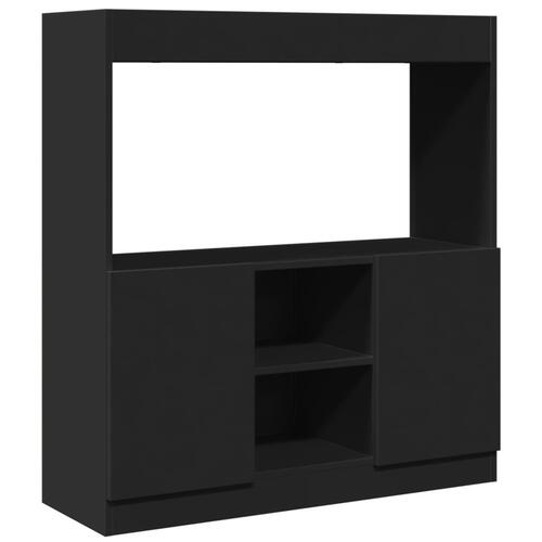 Højskab 92x33x100 cm konstrueret træ sort
