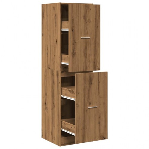 Apotekerskab 40×41×144,5 cm i konstrueret træ - egetræsfarve