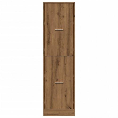 Apotekerskab 40×41×144,5 cm i konstrueret træ - egetræsfarve