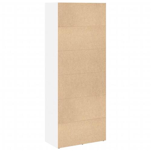 Bogreol 60x30x152 cm konstrueret træ hvid