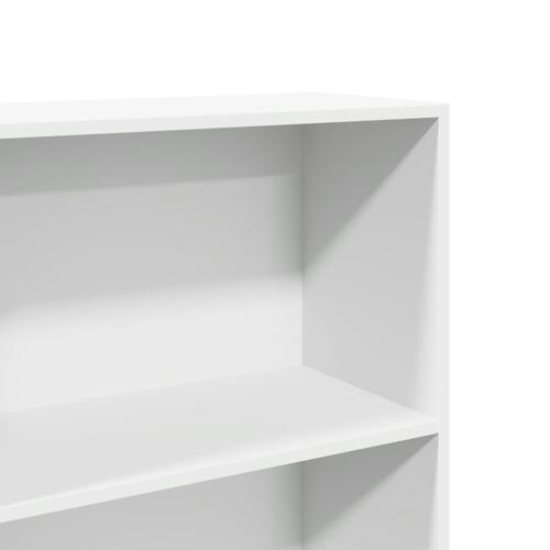 Bogreol 60x30x152 cm konstrueret træ hvid