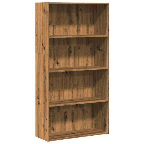 Bogreol 80x30x152 cm konstrueret træ kunsteg