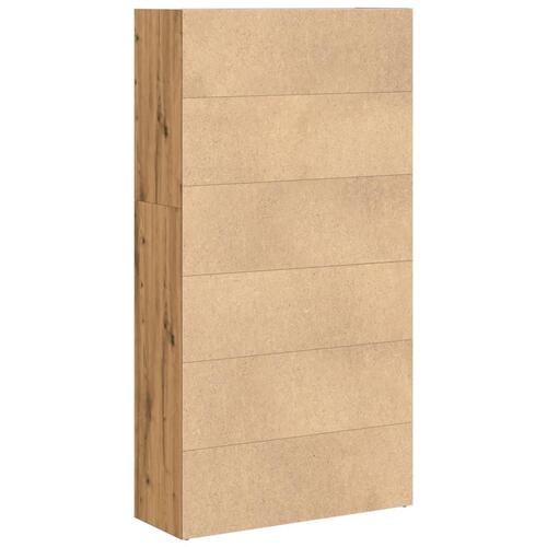 Bogreol 80x30x152 cm konstrueret træ kunsteg