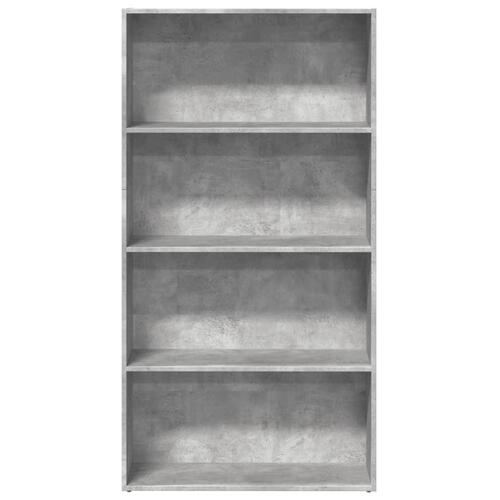 Bogreol 80x30x152 cm konstrueret træ betongrå