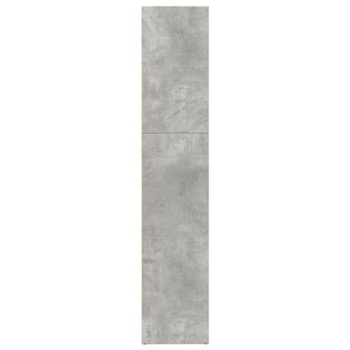 Bogreol 80x30x152 cm konstrueret træ betongrå