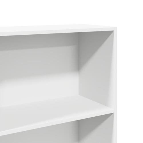 Bogreol 60x30x189 cm konstrueret træ hvid